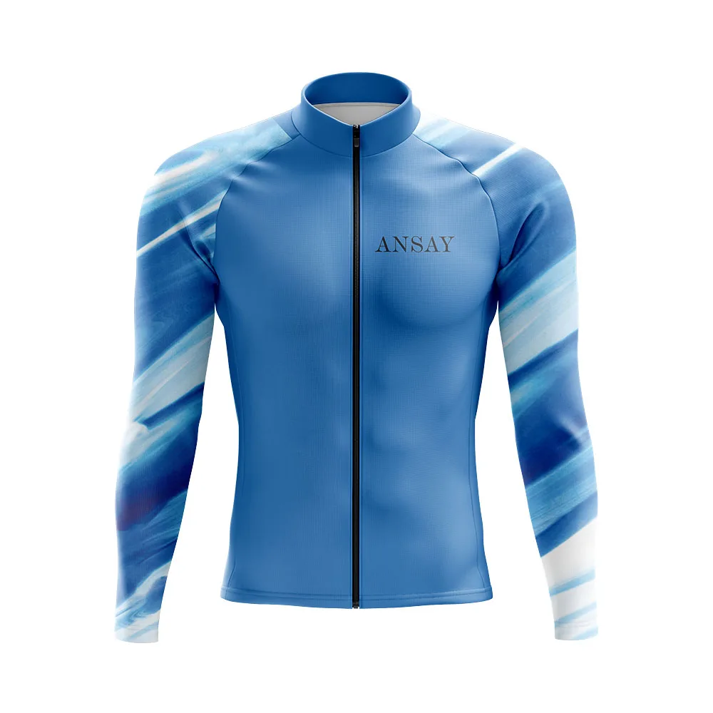 겨울 사이클링 재킷 남성용 긴 소매 열 플리스 저지 Chaqueta Ciclismo Hombre 바이커 재킷 전문 자전거 탑