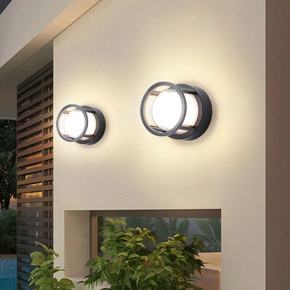 6W 12W Indoor&Outdoor Waterproof IP66 LED Wall Light Radar Motion Sensor Porch Wall Lamp Home Sconce Decoration Lighting