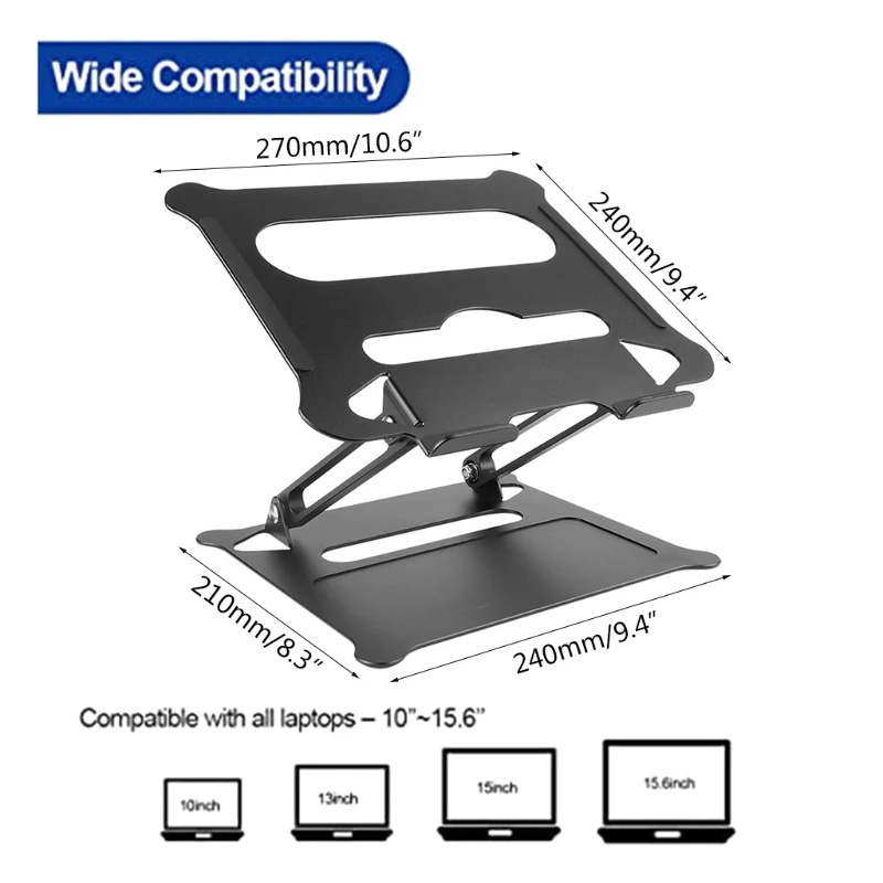 Set of 1 Laptop Stand Riser Adjustable Height Laptop Stand Holder with Legs Ergonomic Foldable 2 Colors Holder to Choose F19A images - 6