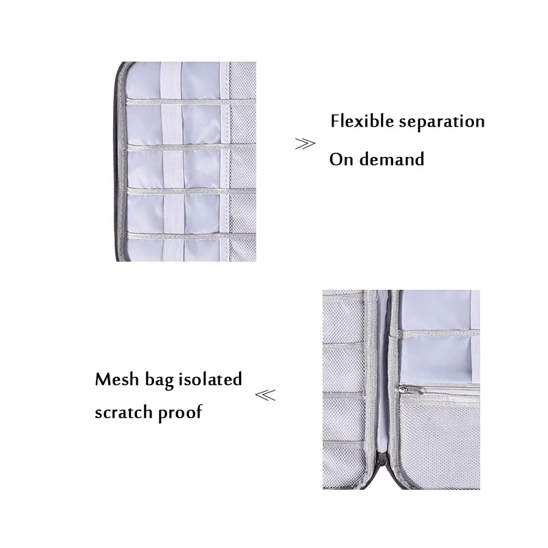 Cable Organizer Bag Electronic Storage Bag Gadget Organizer Charger Cable Wires Headphone Case Travel Digital Accessories Pouch - 4