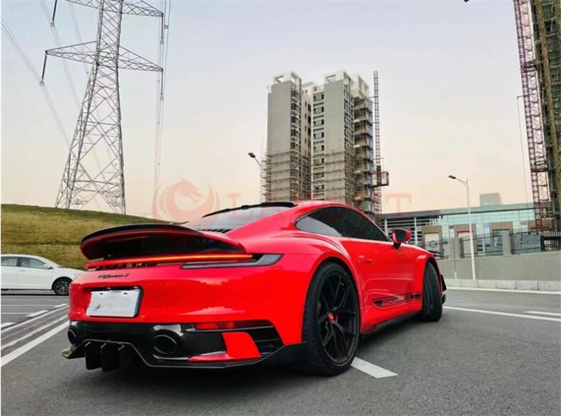 Spoilers For Porsche 911 992 2019 2020 2021 2022 2023 High Quality Real Carbon Fiber Rear Trunk Wing Roof Spoiler Kit Refits - - Racext 39