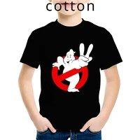 Summer Boys/Girls Cartoon Children Cotton Tshirt Fun Ghostbusters Games Printed Short Sleeve Kids T-shirt Cute Baby Tees 1