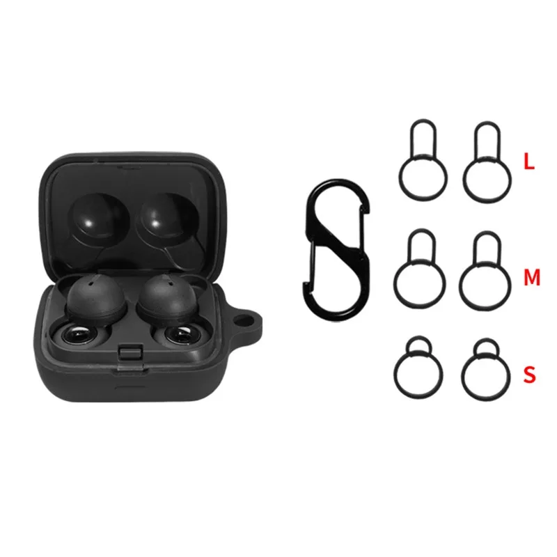 

Solid color Silicone Earphone Shells Cases for Sony LinkBuds WF L900 Headphone Case Cover with Keychain