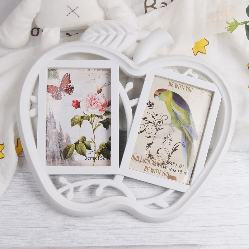  기념품 액자 3.5x5.5  사진 프레임 2삽입 과일 모양 성별 중립 벽 디스플레이 Decora
