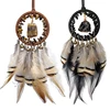 Handmade Dreamcatchers Car Hangers Window Wall Hanging Feathered Tassels Natural Stone Bells Ornament for Bedroom Decors 1
