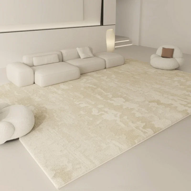 Wabi-sabi Style Carpets for Living Room White Bedroom Decor Plush Carpet Modern Thickened Minimalist Rug Fluffy Soft Bedside Mat 4