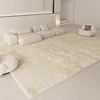 Wabi-sabi Style Carpets for Living Room White Bedroom Decor Plush Carpet Modern Thickened Minimalist Rug Fluffy Soft Bedside Mat 4