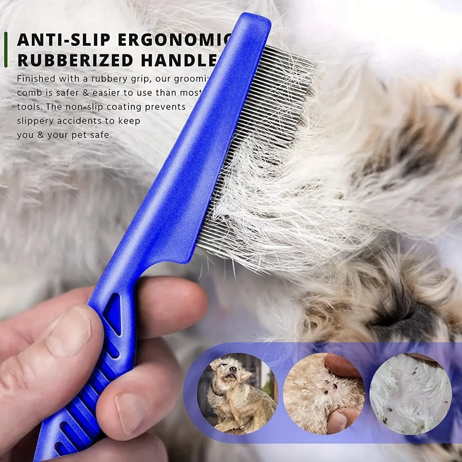 6-Piece Pet Grooming and Deshedding Comb Kit
