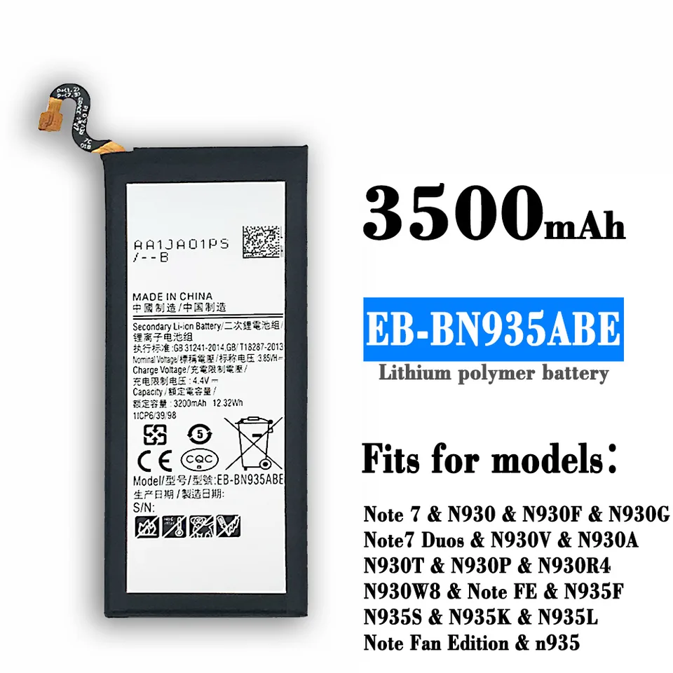 Orginal Battery Eb-bn930abe For Samsung Galaxy Note 7 N930