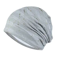 Female Fashion Spring Autumn Windproof Warm Black Cap Headscarf Women Summer Lace Rhinestone Breathable Sunscreen Sun Hat K39 2