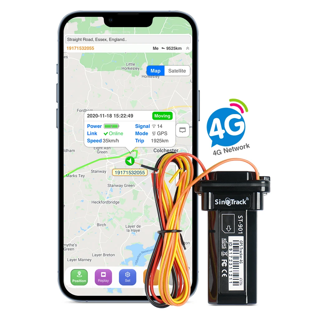SinoTrack ST 901L ACC Detect Android IOS App Tracking Waterproof Motorcycle Car 4G GPS Tracker