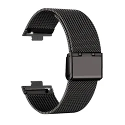 Stainless Steel Mesh Bracelet Watchband - Elegant Metal Accessory - Huawei Fit 4 Pro (Black B)