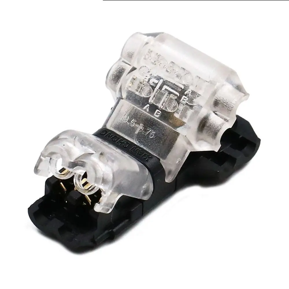 Pin 2 Way Universal T Shape Pluggable With Lever Wire Wiring Connector Cable Clamp Conductor Terminal Block Stripping Connector cable clamp