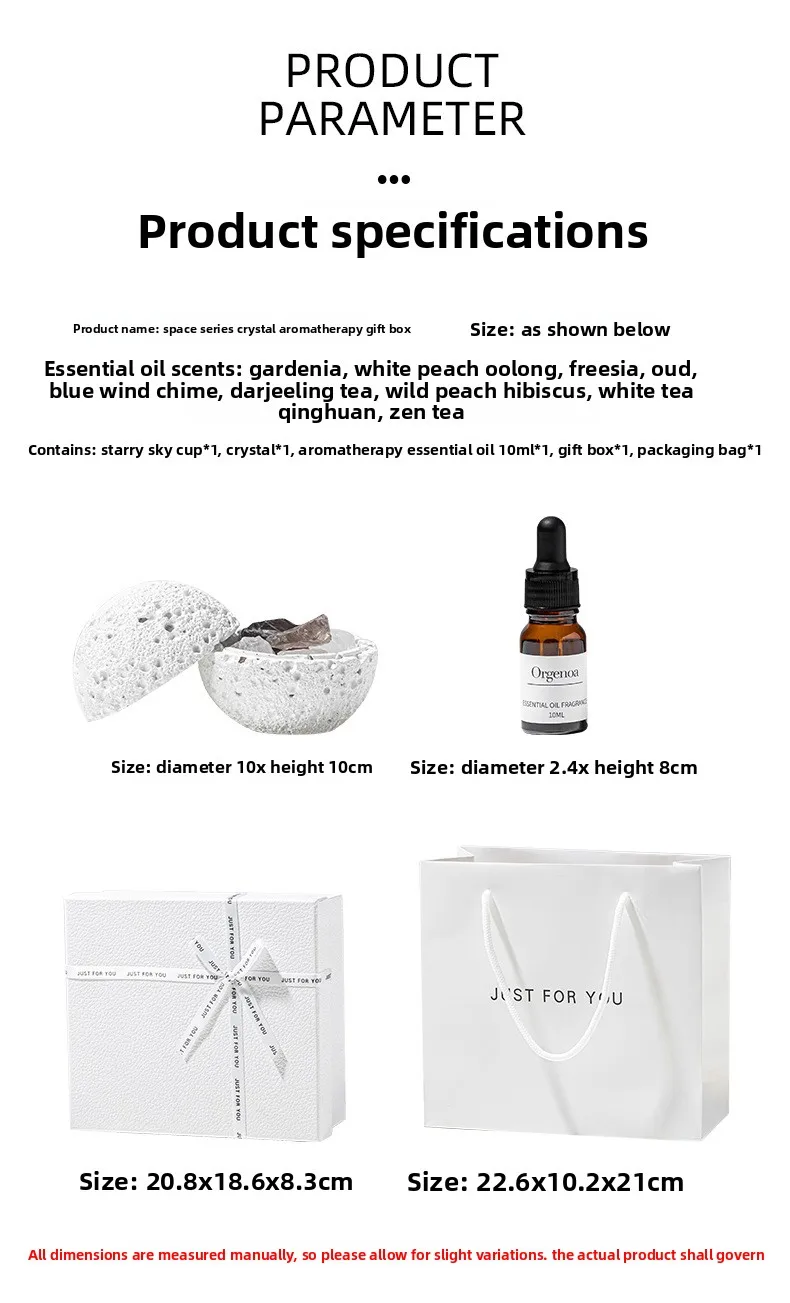 Volcano rock aromatherapy crystal diffuser essential oil household indoor long-lasting light fragrance fireless aromatherapy