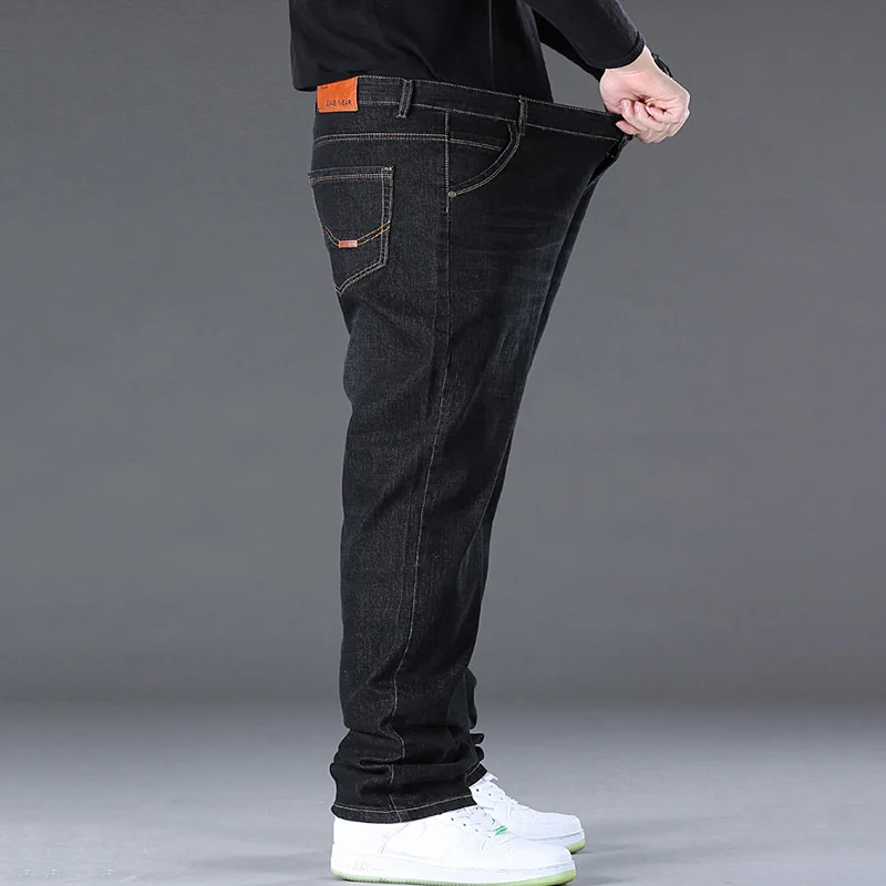 Men's Black Jeans Pants Big Size 48 50 Large Size Pants for 45-150kg Jeans Hombre Wide Leg Jeans Pantalon Homme Baggy Jeans 5