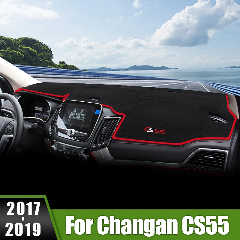 

For Changan CS55 2017 2018 2019 Car Dashboard Cover Avoid Light Pads Sun Shade Mats Non-Slip Carpets Protective Accessories