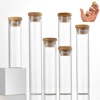 5X 12-110ml Sealed Glass Bottles Jars New Tea Coffee Beans Transparent Storage Boxes Candy and Snack Tins With Bamboo Lid Jars 4