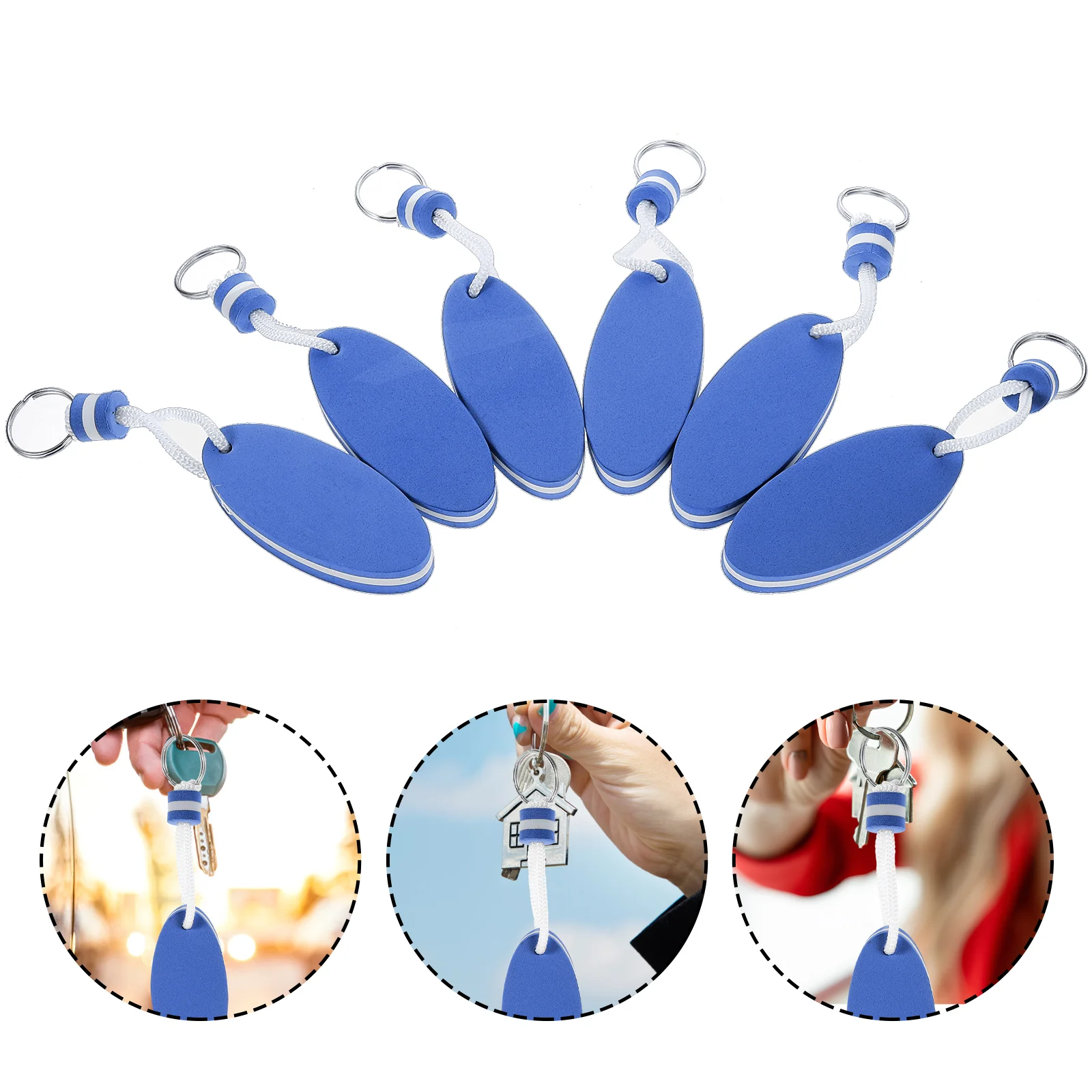 6 Pcs Keychain EVA Floating Water Foam Compact Keys Souvenirs Team Sports Surfboard Keychain Floating For