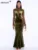 Patchwork Sexy See Through Mesh Women Dress Green Long Sleeve Evening Dress Female Autumn Skinny Elegant Party Clubwear