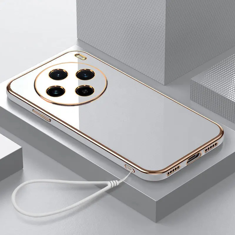 Luxury Square Plating Shockproof Phone Case - Premium Back Cover