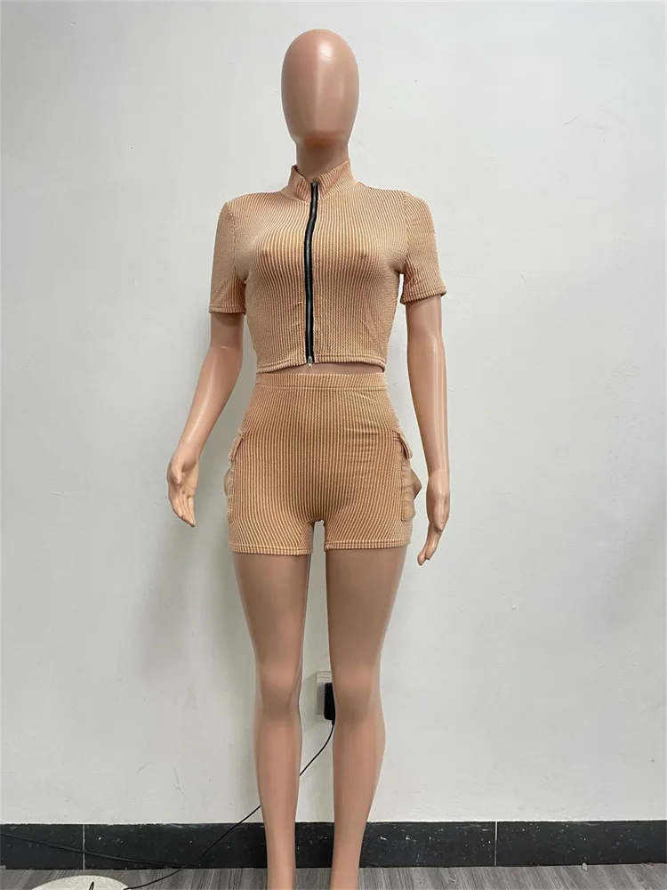 Wmstar Shorts Set Women Two Piece Set Sexy Fashionable Short Sleeved Shorts with Dual Sports Leisure Set Wholesale Dropshipping