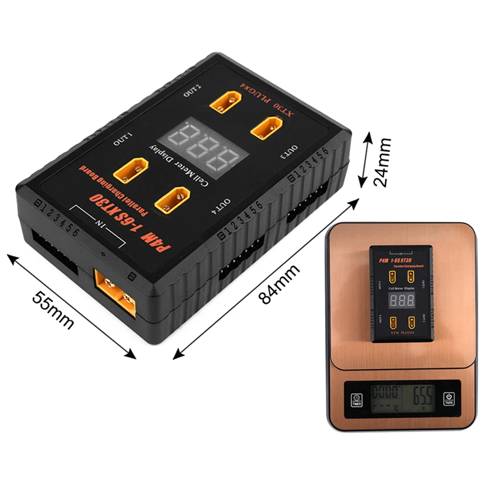 Carte de charge parallèle 4 ports P4 1-6S 40A XT60 pour batterie RC