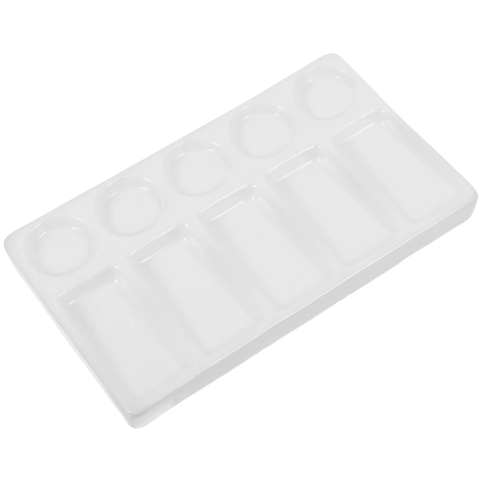 White Paint Ceramic Paint Palette 10 Watercolors Mixing Palette Tray Painting Color Pallet Pigment Mixing Plates Artist Painters paint tray color palette watercolor palette