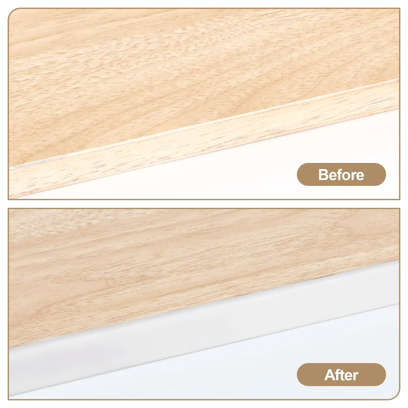 5M U-Shape Edge Banding Strip Self Adhesive Veneer Furniture Corner Guards Wood Cabinet Edging Repair Protector Restoration