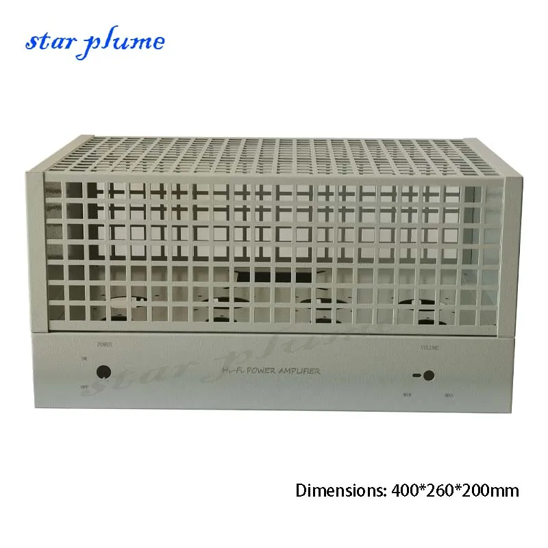 Q235 Galvanized Iron Shell Power Amplifier Chassis Electronic Tube 300B/2A3/EL34/KT88 Push-Pull Pre-Stage Tube Chassis DIY Shell