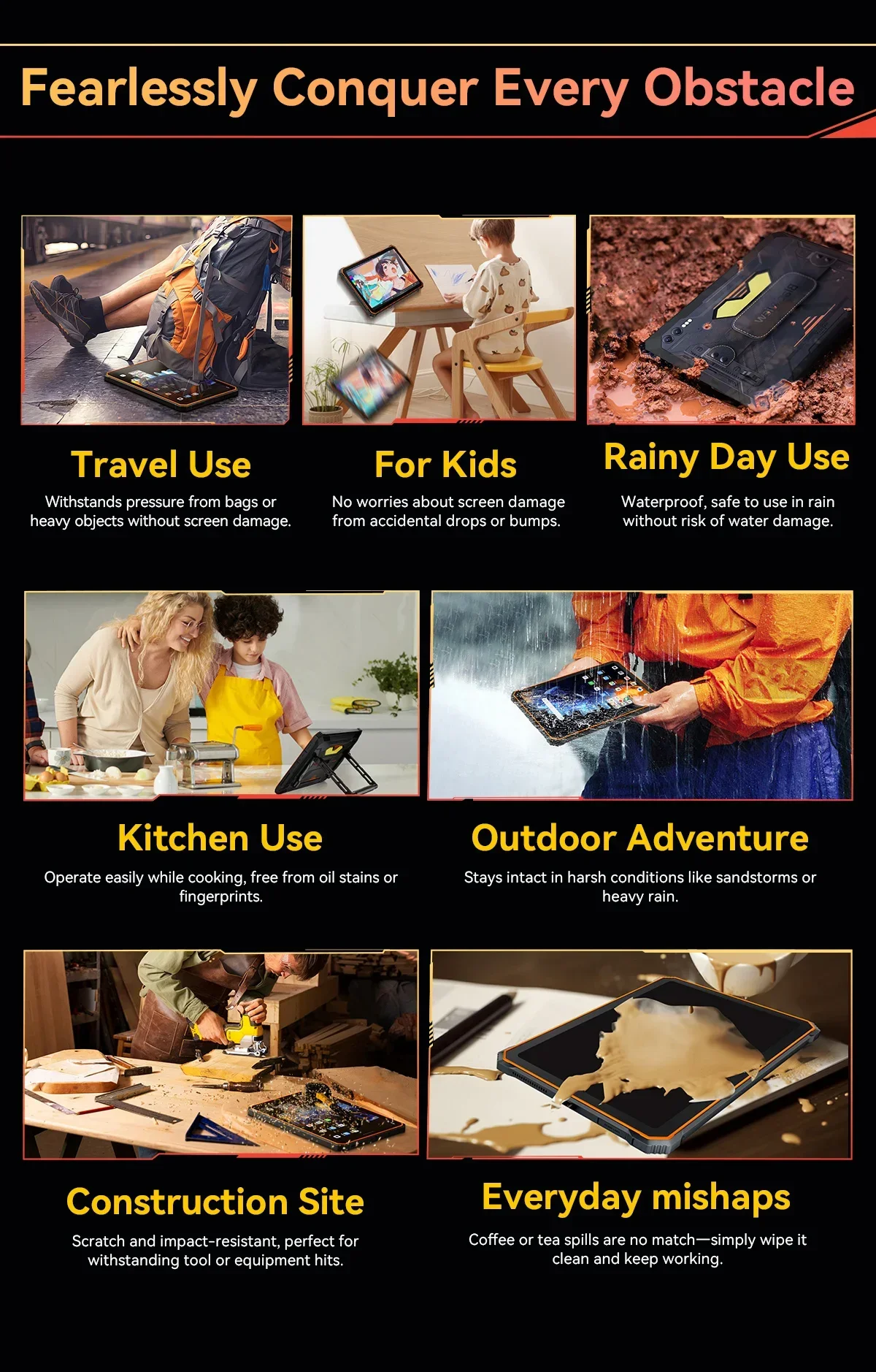 Blackview Active 10 Pro 5G Rugged Tablet 12GB+512GB/256GB 11" Display Dimensity 7300 30000mAh 108MP Camera NFC Global Version