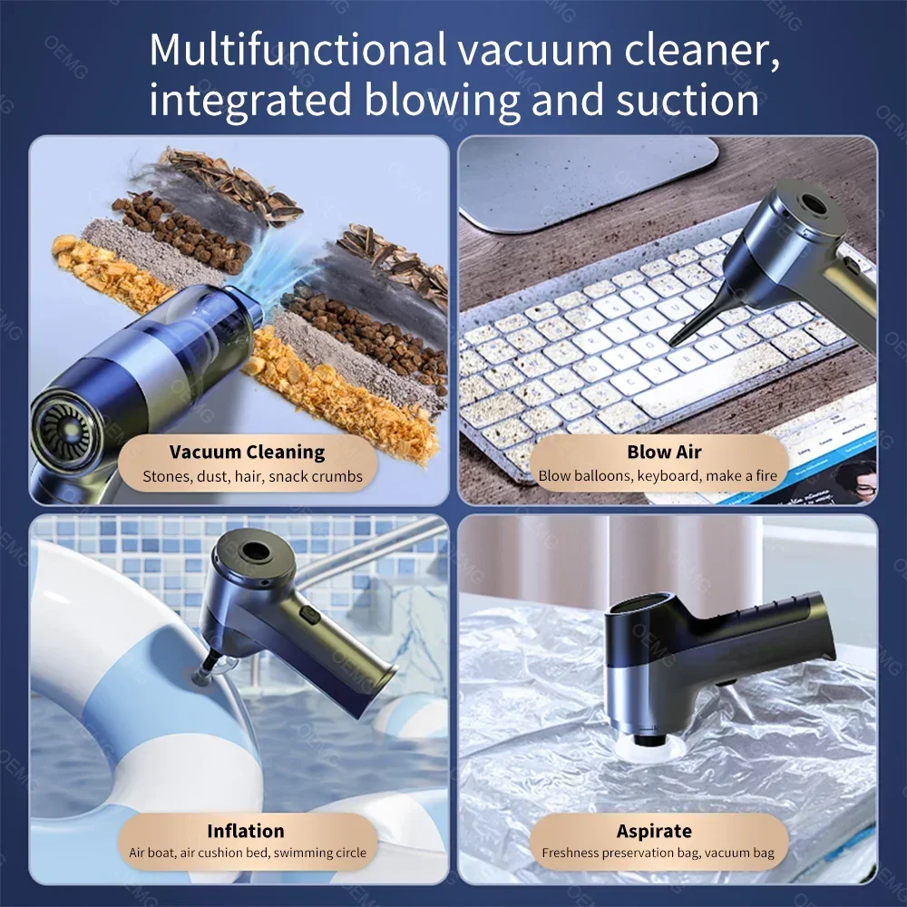Car Vacuum Cleaner Mini Wireless Handheld Portable Cleaner for Home Appliance Powerful Cleaning Machine Car for Keyboard
