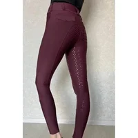 Black Full Seat Silicone Equestrian Breeches Anti-pilling Horse Riding Tights Women  Riding Pant Equestrian Clothes 2