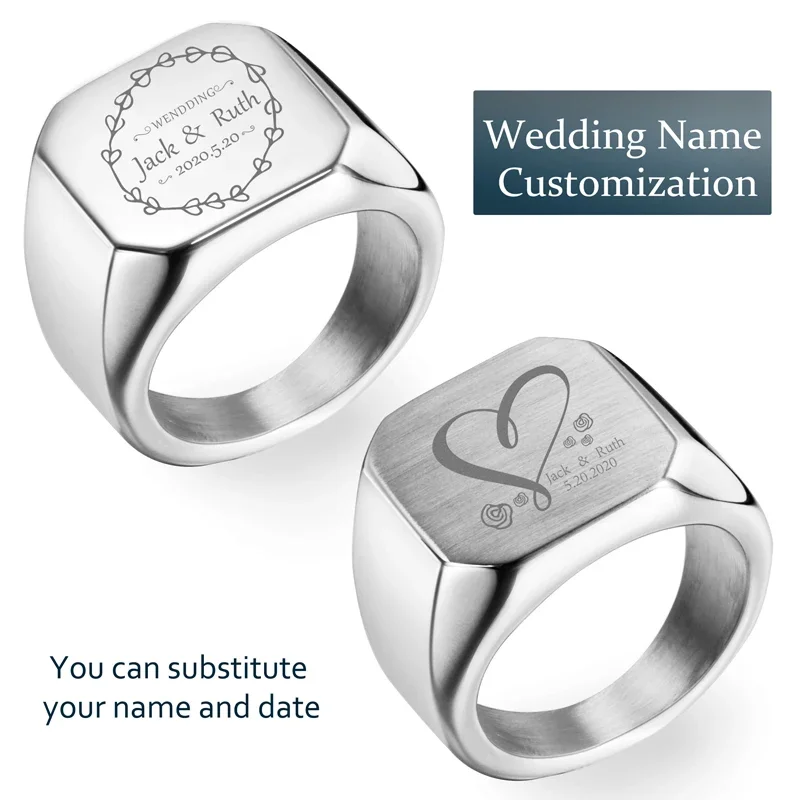 

Engraved LOGO Rings for Men