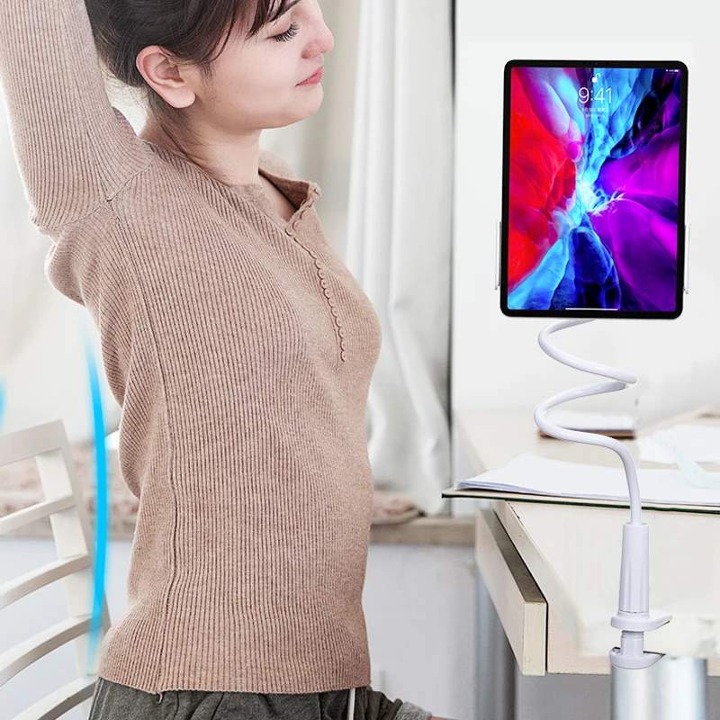 Flexible Long Arm Tablet Stand Holder for iPad Air Pro Mini Galaxy Tab Xiaomi Lenovo 4-12.9" Clip Mount Bed Tablet Phone Holder 2
