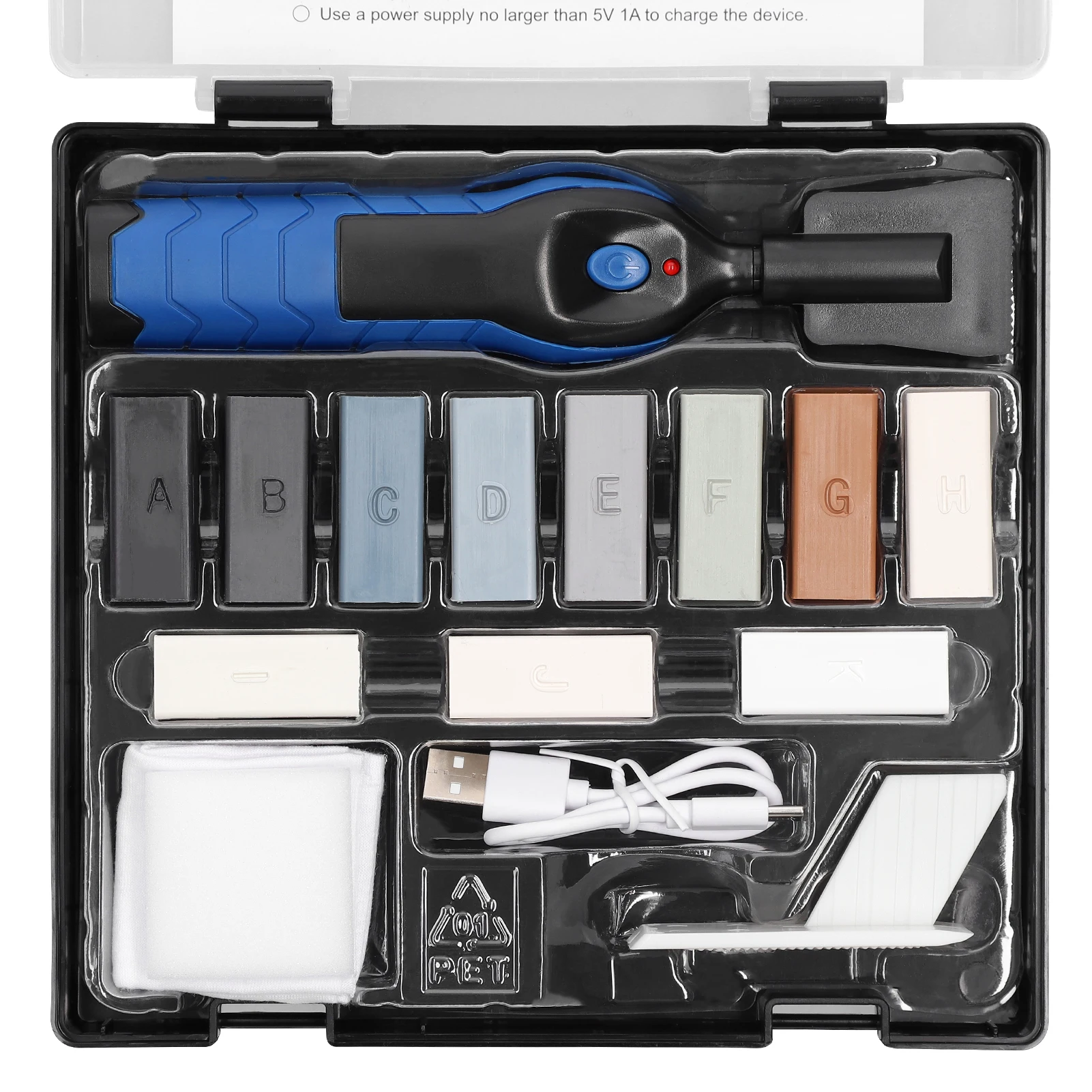Floor Furniture DIY Repairing Tool Ceramic Tile Scratch Nail Hole Crack Filler Tool Set Household Handheld Melting Wax Tool Set 5