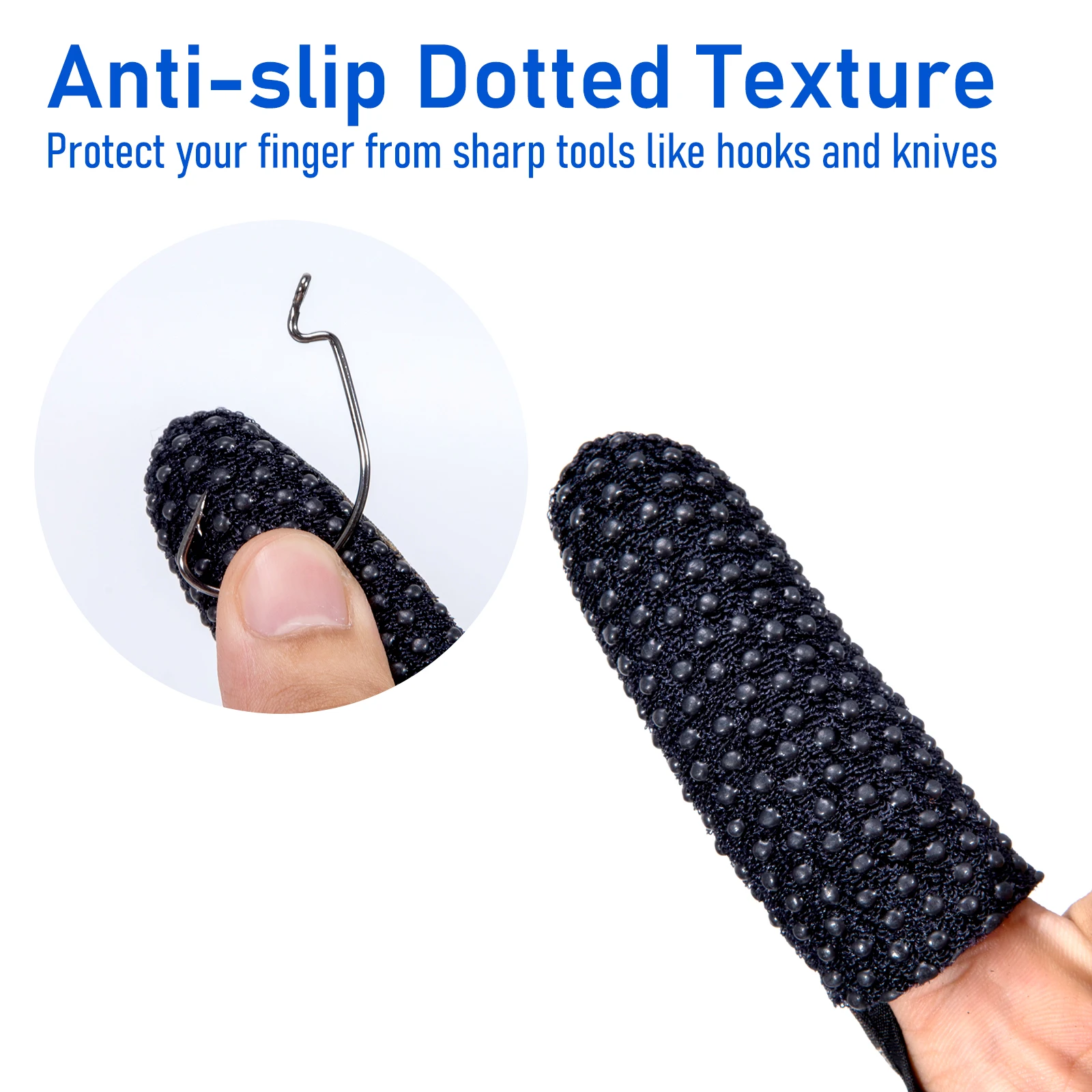 2pcs Single Finger Protector Fishing Gloves Anti-Slip Saltwater