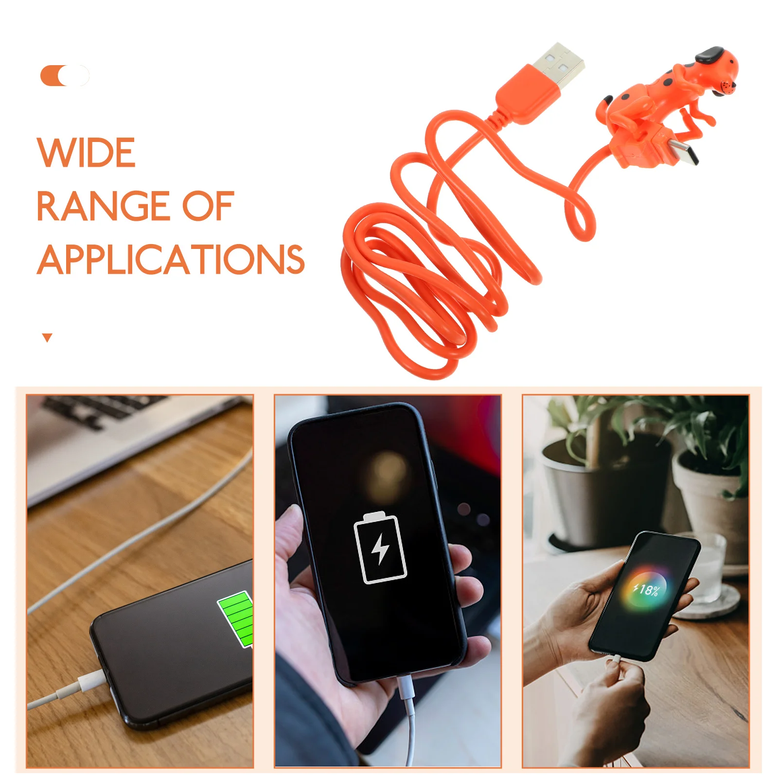 Rogue Dog Data Cable Shaped Charging Cellphone Creative Portable Mobile Models Compatible Accessories