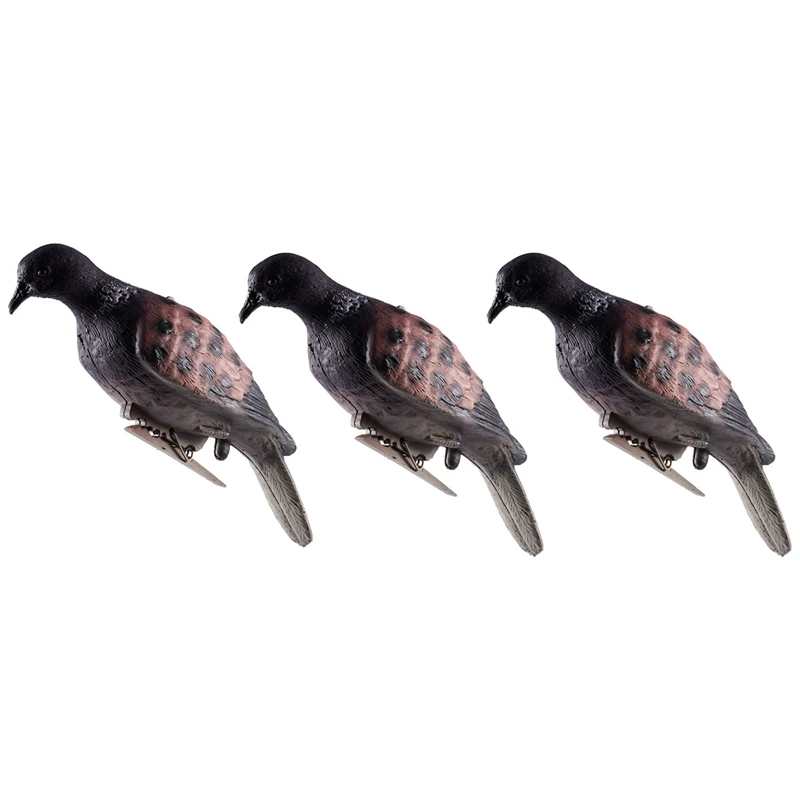 

3PC Hunting Dove Scare Protect Garden Pigeon Decoy Bionic Animal Bait Outdoor Hunting Birds Decoy Accessory