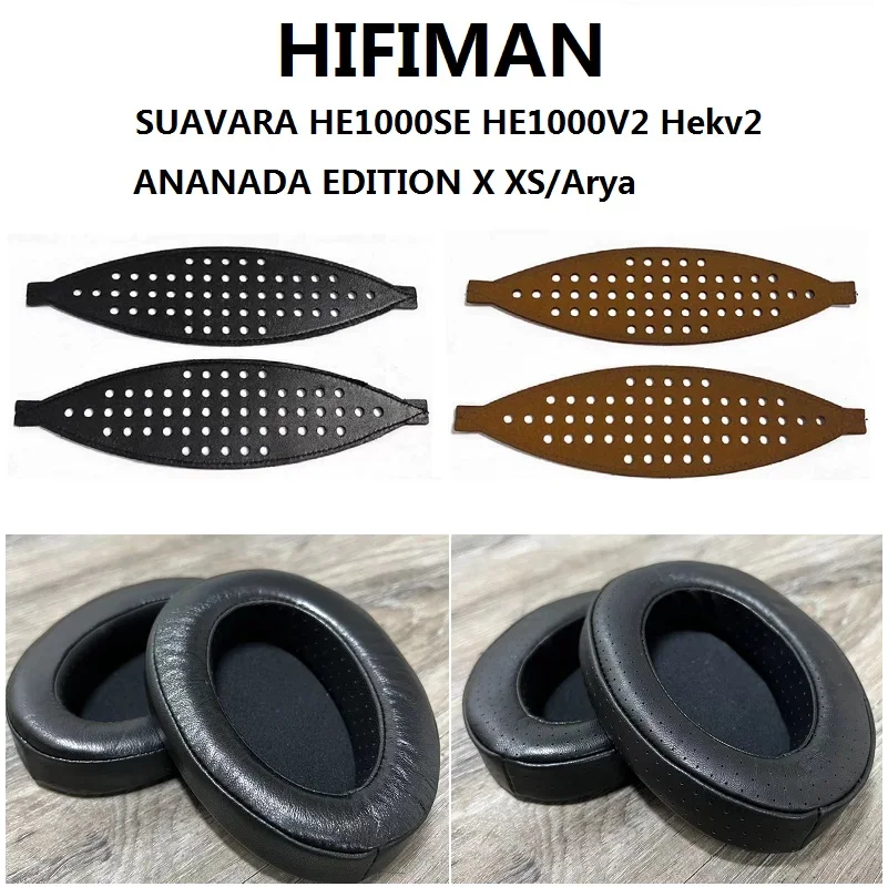 Upgraded Ear pads For HIFIMAN ANANDA Edition XS Arya/Nano,Susvara HE1000SE/HE1000V2 Perforated Genuine Sheepskin headband