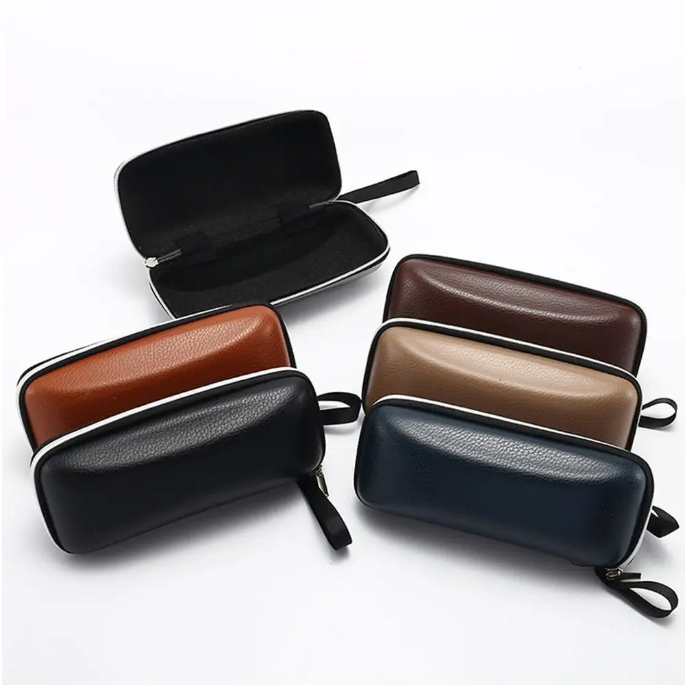 

PU Leather Zipper Eyewear Bag New Square Wear-resistant Spectacle Case EVA Anti-fall Glasses Box