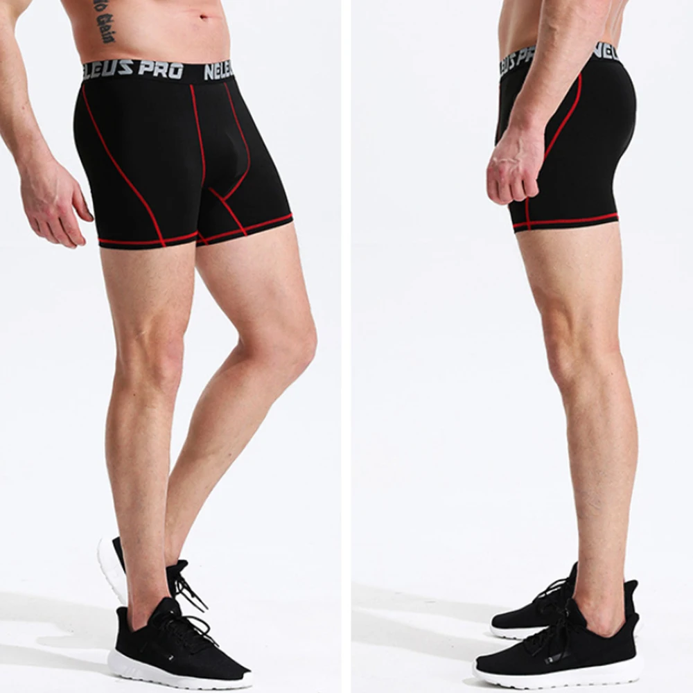 Men Sports Leggings Bodybuilding Shorts Fitness Elastic Compression Tights Quick Drying Running Training Fitness Stretch Pants sports leggings compression pants