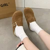 Bebealy Fashion Fur Clogs Slippers for Women Winter Fluffy Cork Insole Plush Slippers with Arch Support Furry Suede Mules Shoes 4