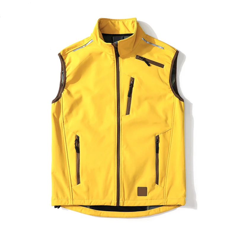 남성용 야외 하이킹 조끼 양털 Softshell 스포츠 겨울 열 따뜻한 조끼 방수 방풍 낚시 여행 골프 조끼