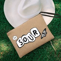 Olivia Rodrigo SOUR Girl Linen Cosmetic Bag Classic Organizer Ladies Travel Bolsa Make Up Pouches Bags Organizer Gift for Fans 2
