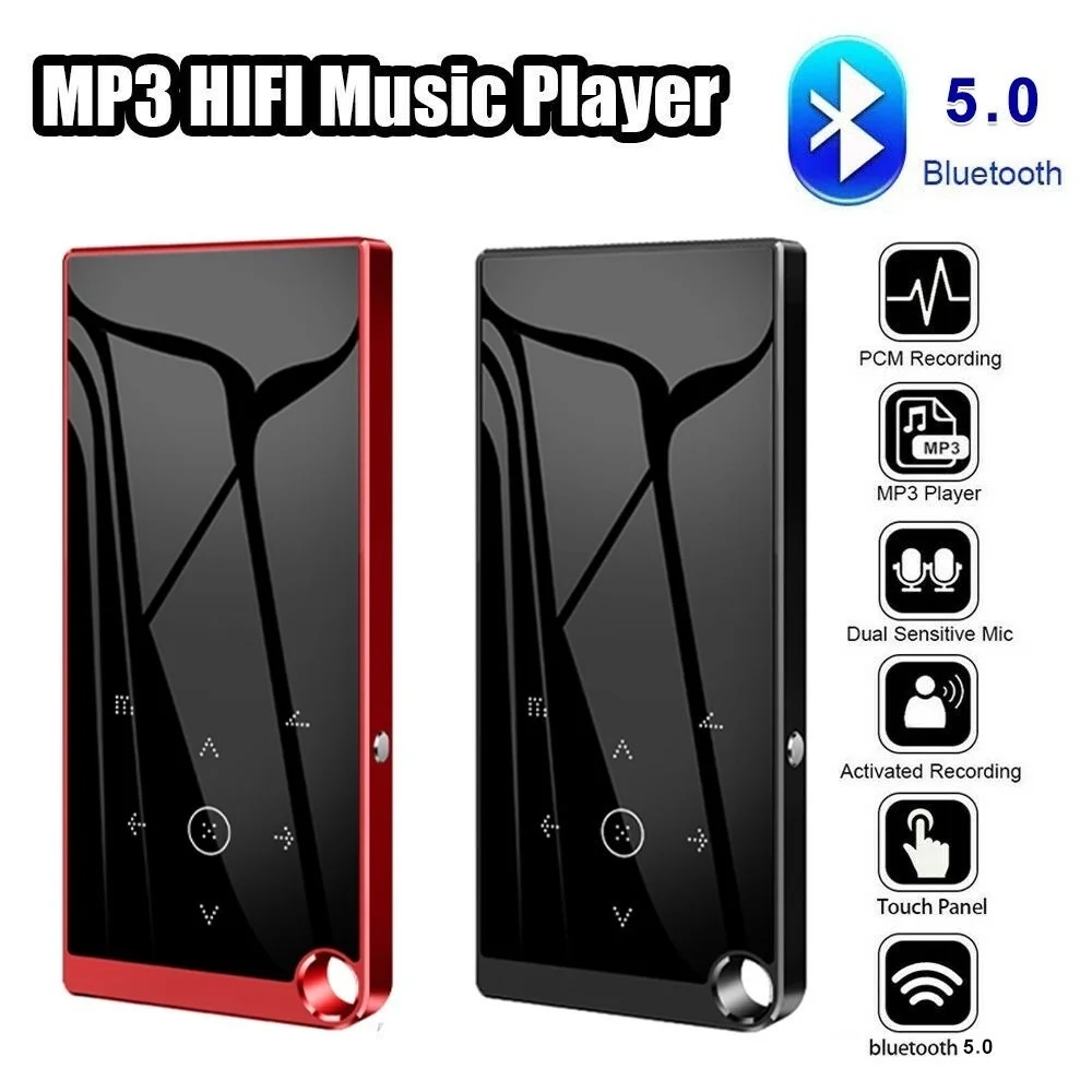 

Bluetooth5.0 Lossless MP3 Music Player HiFi Portable Audio Walkman with FM/E-book/Voice Recorder/MP4 Video Player 2.4Inch Screen