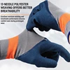 Garden Gloves Anti-Slip Wear-resistant Latex Labor Safety Protection Glove Construction Site Heavy Duty Rubber Coated Work Glove 4