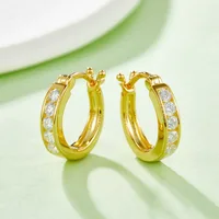 M-JAJA 15mm Moissanite boucles d'oreilles Rose/jaune/blanc plaqué or S925 en argent Sterling diamants boucles d'oreilles bijoux fins pour les femmes 5