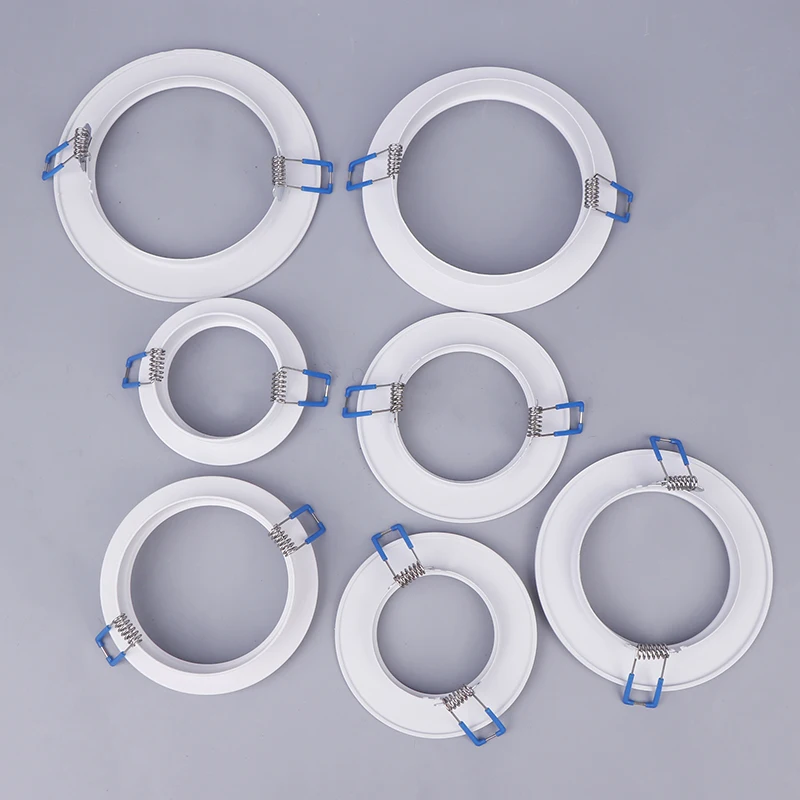 LED Downlight Spotlight Brackets Light Stand Adapters Lamp Shade Rings Hole Enlarge White Outer Frames Cut Out Remedial Circles