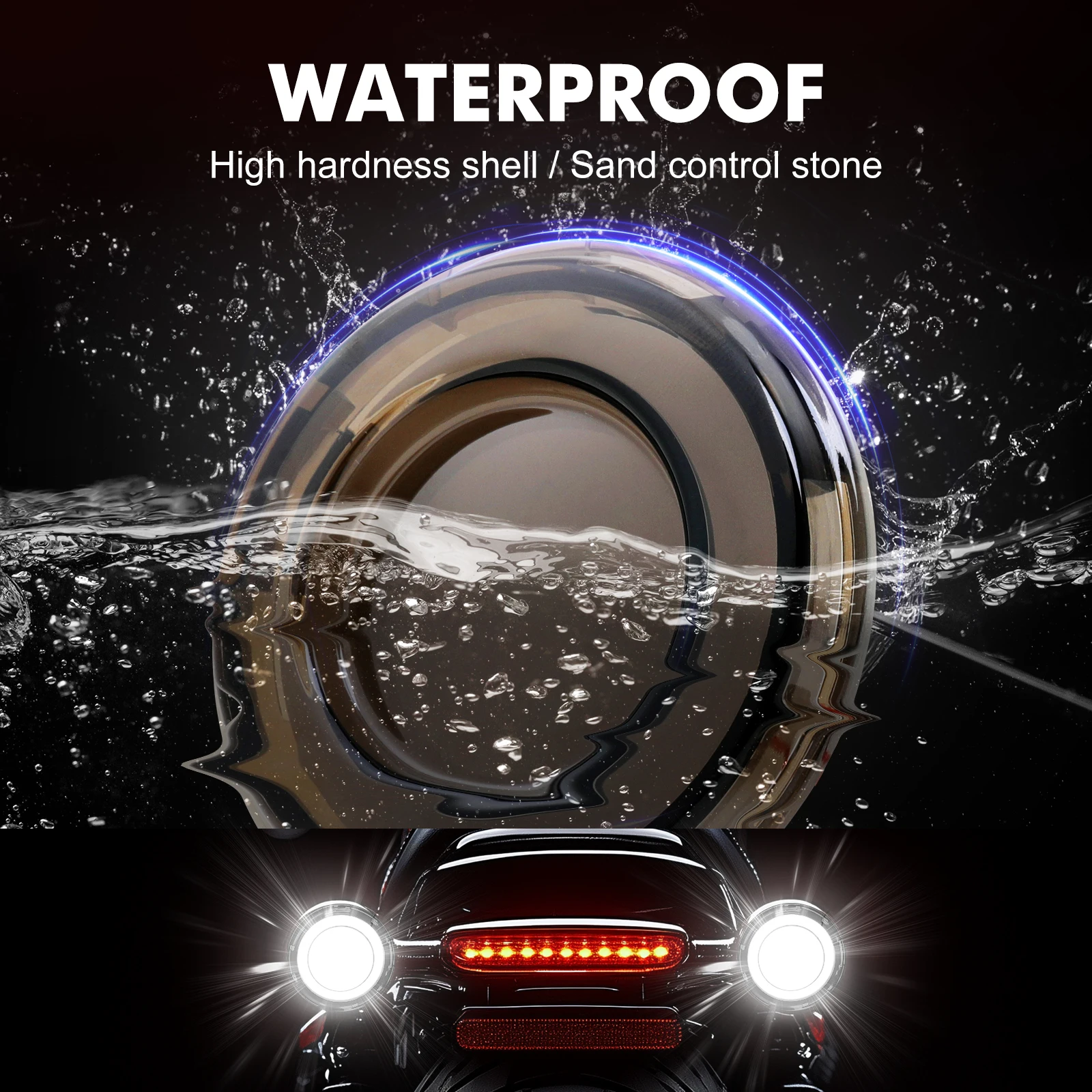 2" Bullet Style Rear Blinker Lamp Red Smoke Lens Cover LED Turn Signal Light For Harley Sportster Tri Glide Touring Road King