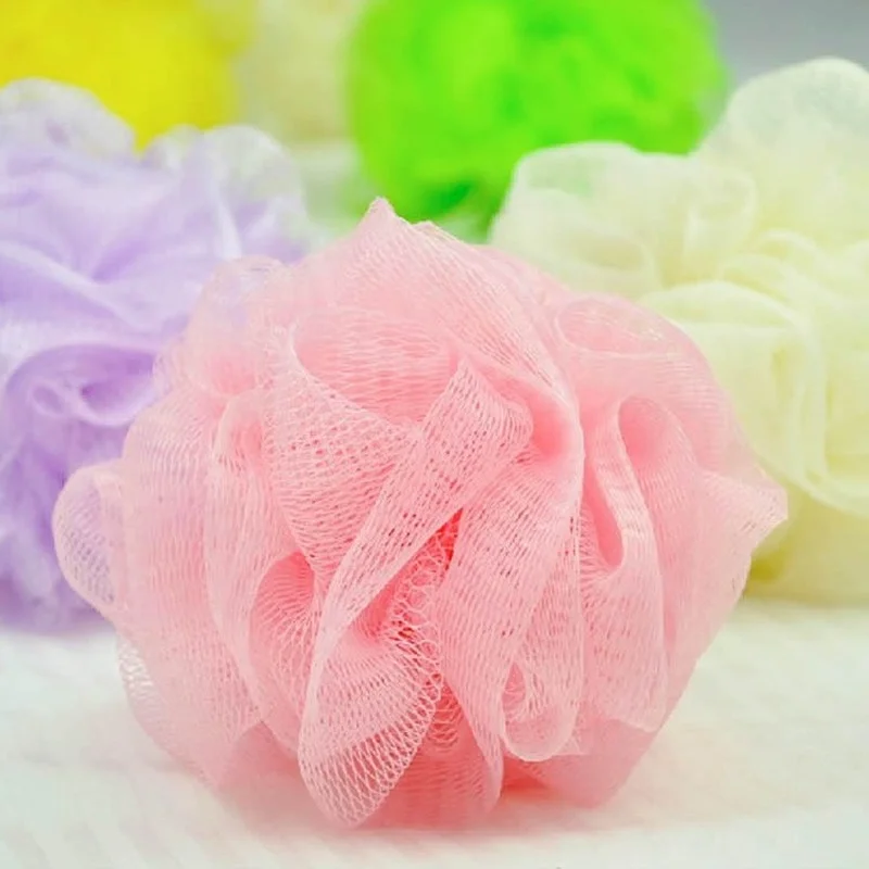 Body Wash Bath Balls Large Bath Sponge Candy Color Flowers Mesh Nylon Washing Body Cleaning Wisp Tools Accessories 15g bath sponge